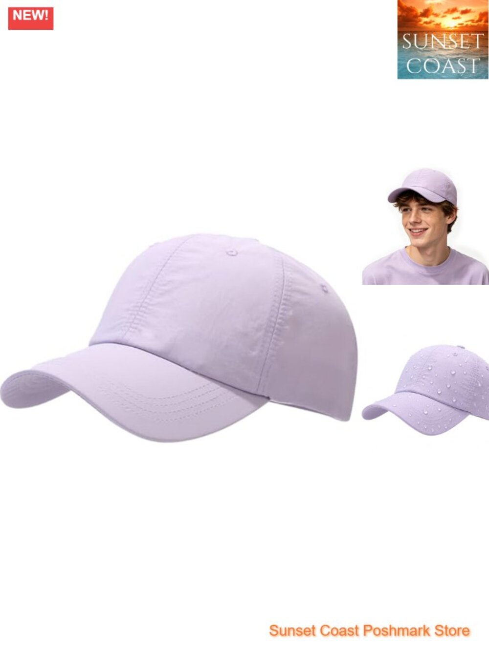 Waterproof Baseball Cap UPF50+ Breathable Adjustable Quick Dry Hat